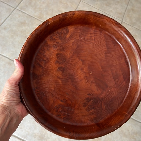 Decorative Hand Carved Wooden Bowl with Assorted Orbs Ball Fillers & Pine Cones - Picture 12 of 13